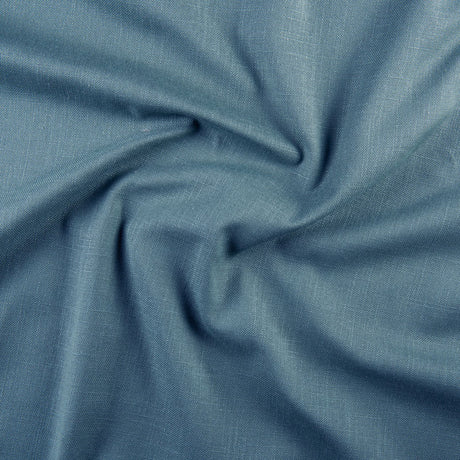 Tungt hørlook gardinstof — denimblå, stofprøve