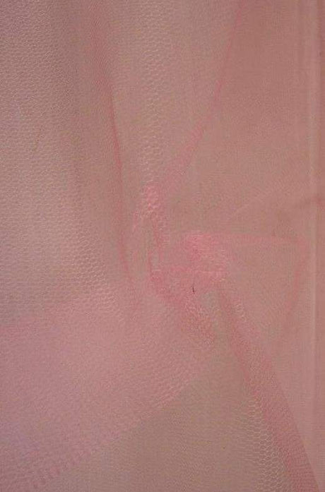 Babyrosa styv tyll – lätt och formstabilt nättyg (bild 1 av 8)