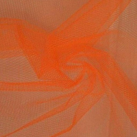 Orange styv tyll – lätt och formstabilt nättyg (bild 1 av 4)
