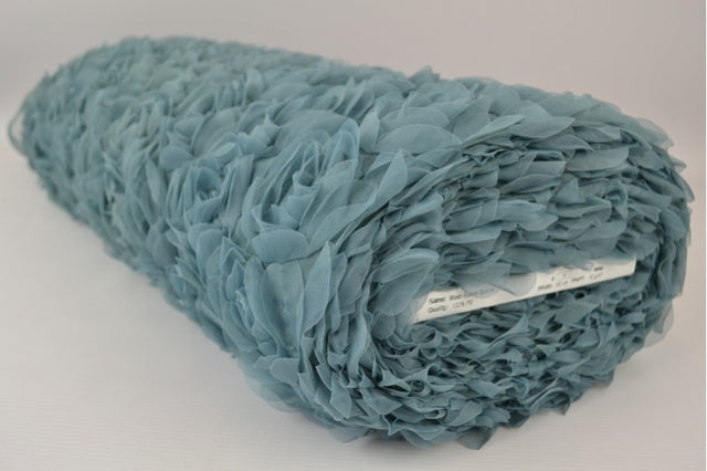 Petrol broderad mesh med rosor (bild 2 av 2)