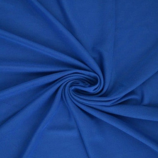 Blå lycra mesh – elastisk netstof, semi transparent, metervare til erhverv (billede 1 af 4)