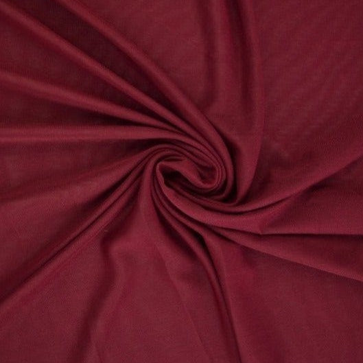 Bordeaux lycra mesh – elastisk netstof, semi transparent, metervare til erhverv (billede 1 af 4)