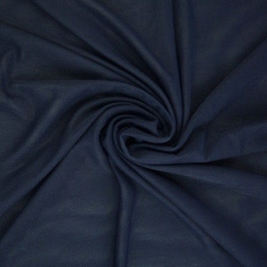 Navy lycra mesh – elastisk netstof, semi transparent, metervare til erhverv (billede 1 af 4)