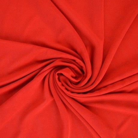 Rød lycra mesh – elastisk netstof, semi transparent, metervare til erhverv (billede 1 af 4)