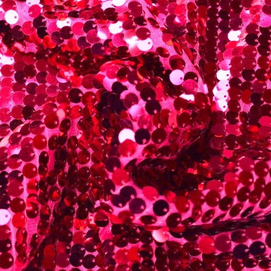 Pink paljettyg – stora 8 mm paljetter & envägsstretch (bild 1 av 6)