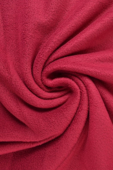 Vinröd polar fleece – anti-pilling, varm & lätt (bild 1 av 7)