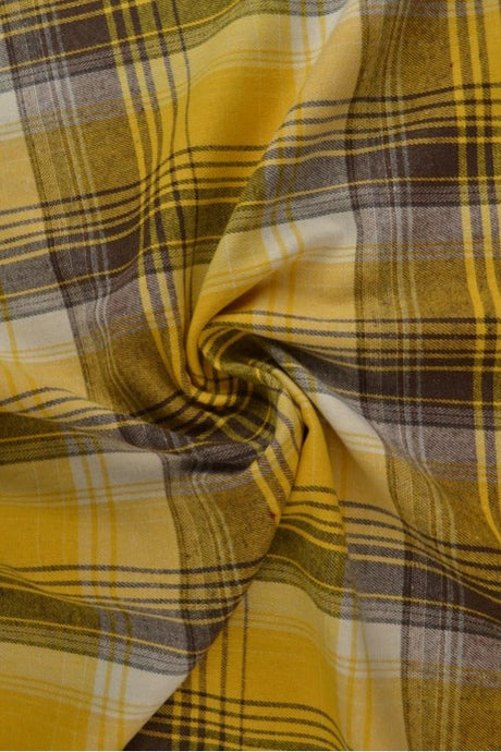 Gul och brun skotskrutig flanell (bild 1 av 14)