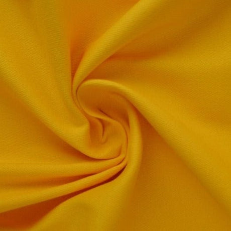 Gul bomullstwill med stretch – diagonal twill & formfast komfort (bild 1 av 7)