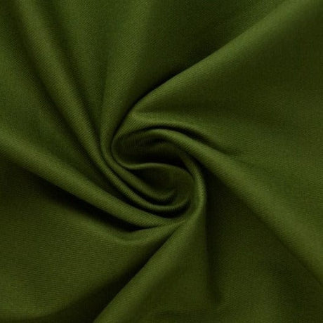 Mossgrön bomullstwill med stretch – diagonal twill & formfast komfort (bild 1 av 7)