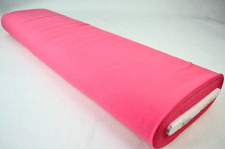 Neonpink french terry – mjuk bomullsstickad metervara med stretch (bild 2 av 5)