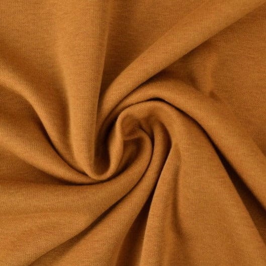 Mörk okergul borstad sweatshirt – alpine fleece med mjuk insida & stretch (bild 1 av 6)