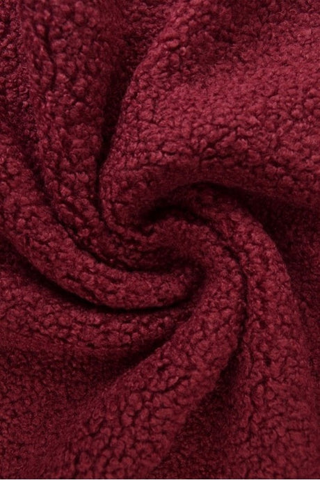 Bordeaux teddytyg med stretch – mjukt & värmeisolerande (bild 1 av 7)