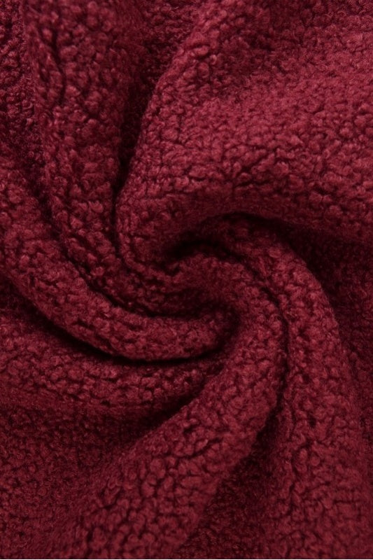 Bordeaux teddytyg med stretch – mjukt & värmeisolerande (bild 1 av 7)