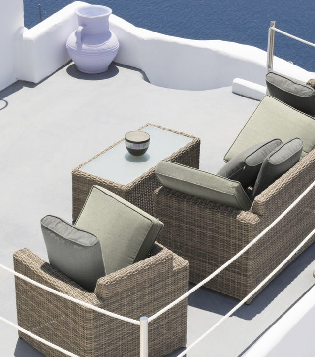 Salt-och-peppar Korsyka utomhus möbeltyg – vatten- & väderresistent (bild 2 av 2)