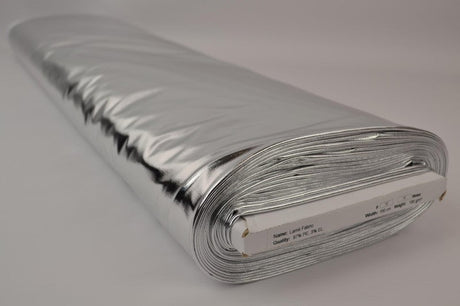 Silverfärgat lamétyg med stretch – metallic glittertyg (bild 2 av 2)