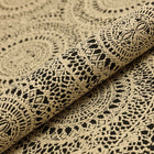 CREMEBEIGE SPETS PÅ SVART LILLY JACQUARD MÖBELTYG