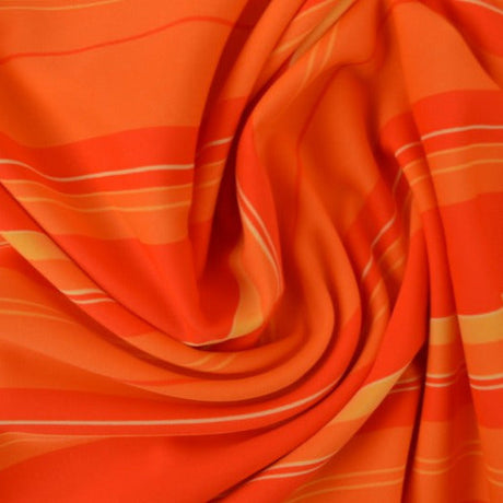 Orange lycra – ränder, 4-vägs stretch & snabbtorkande (bild 1 av 3)