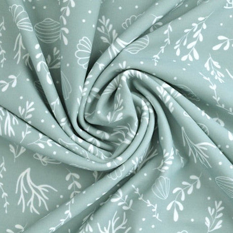 Mint lycra – snäckor & tång, 4-vägs stretch & snabbtorkande (bild 1 av 3)