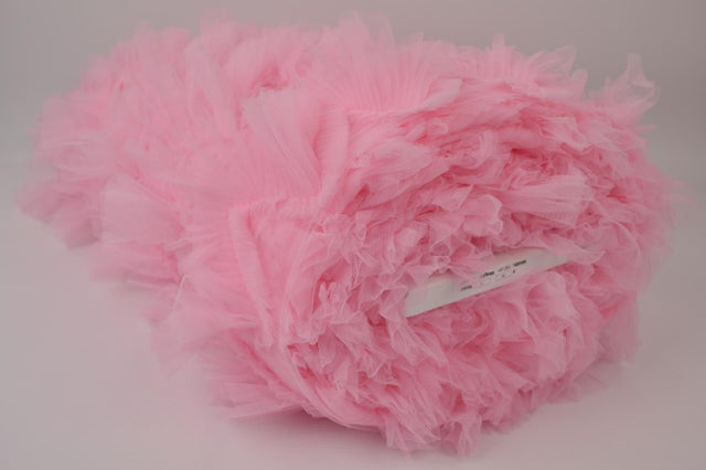 Rosa broderad mesh med girlanger (bild 2 av 2)