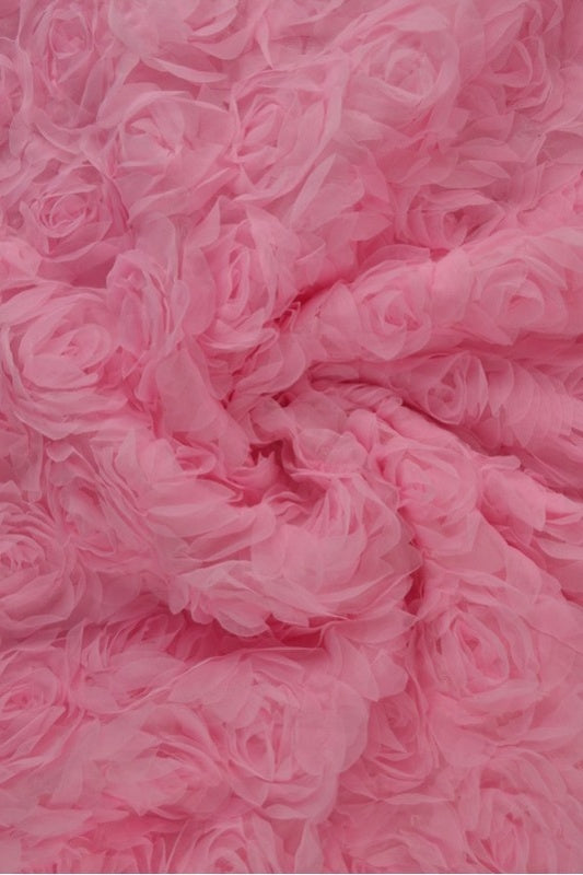 Rosa broderad mesh med rosor (bild 1 av 2)