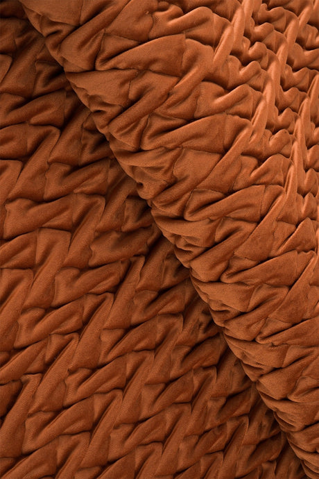 Djup rostorange magic deluxe p300 – quiltad velour med flätmönster (bild 1 av 5)