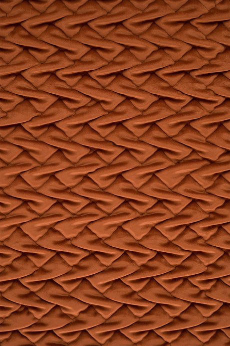 Djup rostorange magic deluxe p300 – quiltad velour med flätmönster (bild 2 av 5)