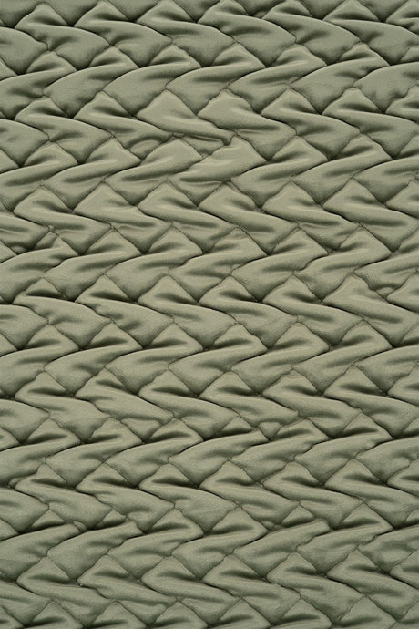 Rökt ljunggrön magic deluxe p300 – quiltad velour med flätmönster (bild 2 av 5)