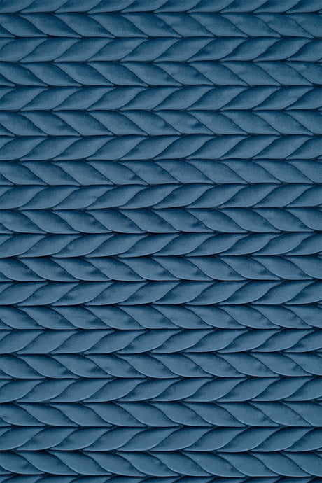 Mättad petrolblå magic deluxe p301 – quiltad velour med fin flätning (bild 2 av 5)
