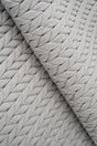 Skir silvergrå magic deluxe p301 – quiltad velour med fin flätning (bild 1 av 5)