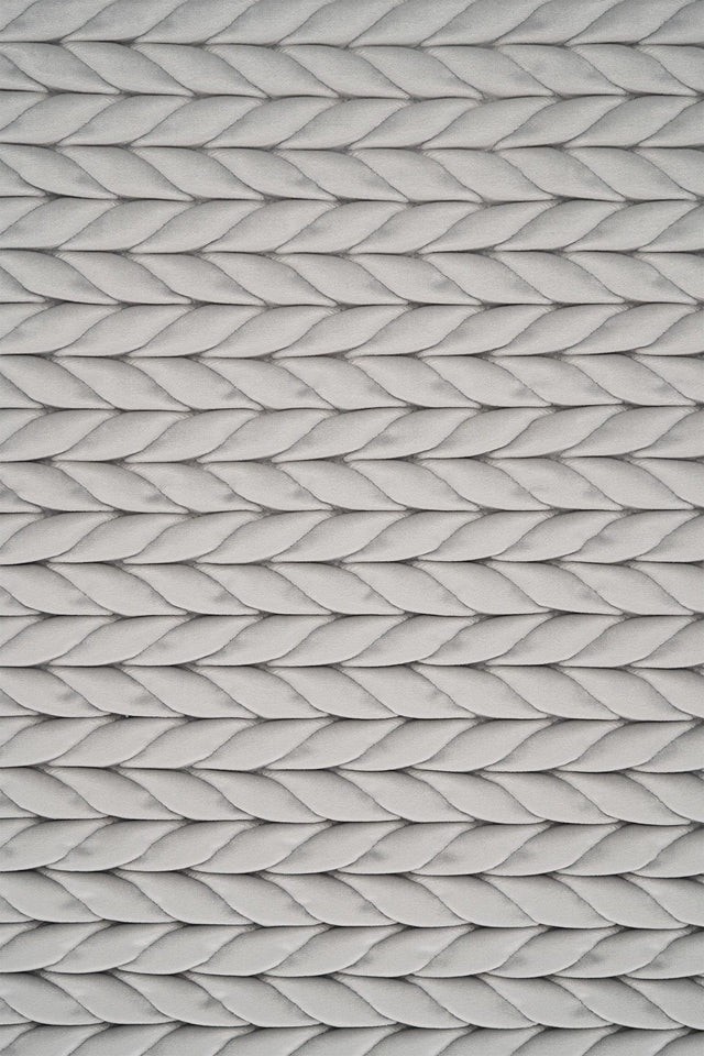 Skir silvergrå magic deluxe p301 – quiltad velour med fin flätning (bild 2 av 5)