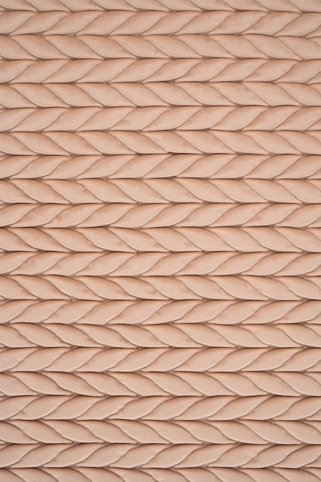 Pudrad sandrosa magic deluxe p301 – quiltad velour med fin flätning (bild 2 av 5)