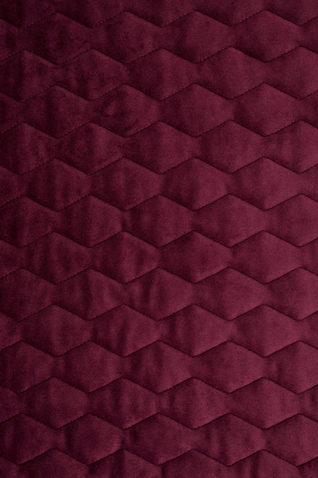Djup bordeauxröd magic velvet 3D – quiltad velour med sicksackmönster (bild 2 av 8)