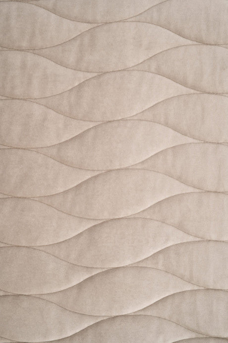 Varm sandbeige magic velvet 3D – quiltad velour med vågmönster (bild 2 av 8)