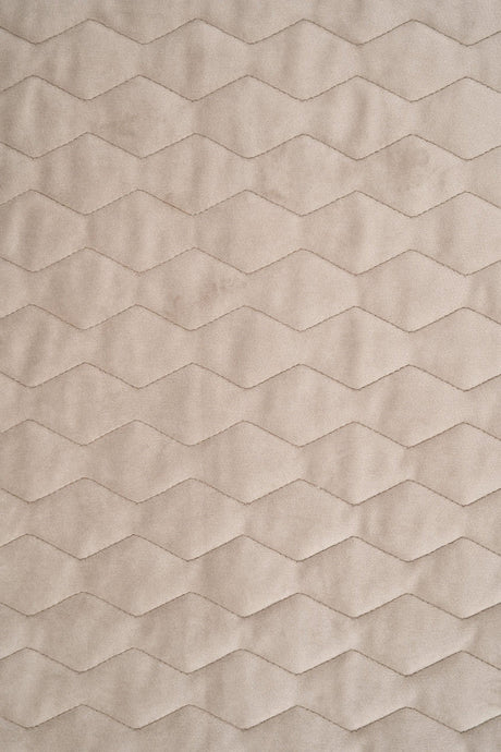 Varm sandbeige magic velvet 3D – quiltad velour med sicksackmönster (bild 2 av 8)