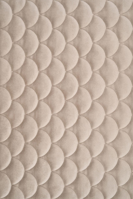Varm sandbeige magic velvet 3D – quiltad velour med fjällmönster (bild 2 av 8)