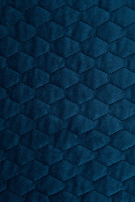 Mörk petrolblå magic velvet 3D – quiltad velour med sicksackmönster (bild 2 av 8)