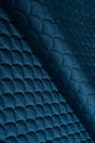 Mörk petrolblå magic velvet 3D – quiltad velour med fjällmönster (bild 1 av 8)