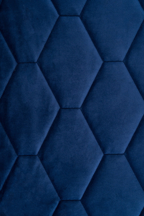 Klassisk marinblå magic velvet 3D – quiltad velour med sexkantsmönster (bild 2 av 8)