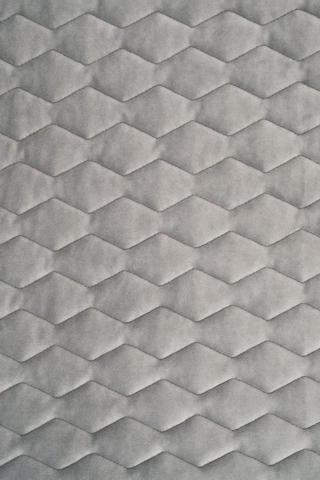 Lugn stengrå magic velvet 3D – quiltad velour med sicksackmönster (bild 2 av 8)