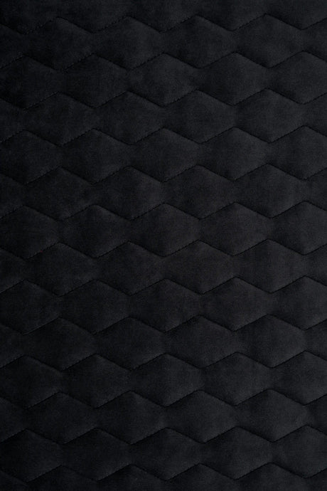 Matt nattsvart magic velvet 3D – kviltad velour med sicksackmönster (bild 2 av 8)