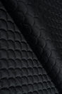 Matt nattsvart magic velvet 3D – kviltad velour med fjällmönster (bild 1 av 8)