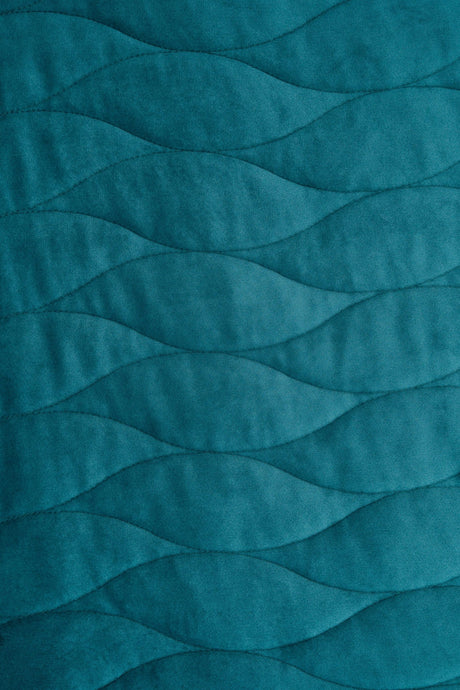 Djup lagunturkos magic velvet 3D – quiltad velour med vågmönster (bild 2 av 8)