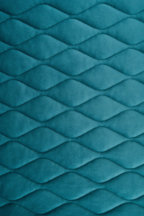 Djup lagunturkos magic velvet 3D – quiltad velour med bladmönster (bild 2 av 8)