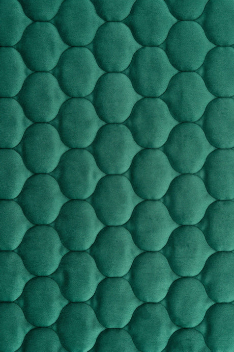 Mörk smaragdgrön magic velvet 3D – quiltad velour med droppmönster (bild 2 av 8)