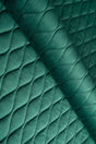 Mörk smaragdgrön magic velvet 3D – quiltad velour med bladmönster (bild 1 av 8)