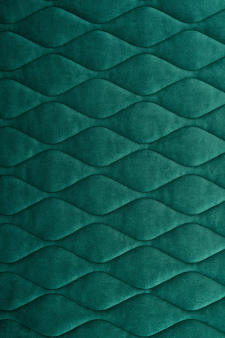 Mörk smaragdgrön magic velvet 3D – quiltad velour med bladmönster (bild 2 av 8)