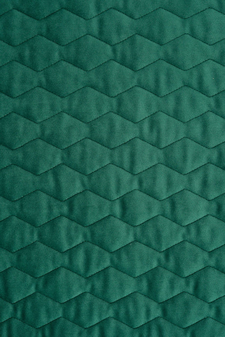 Mörk smaragdgrön magic velvet 3D – quiltad velour med sicksackmönster (bild 2 av 8)
