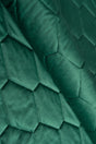 Mörk smaragdgrön magic velvet 3D – quiltad velour med sexkantsmönster (bild 1 av 8)