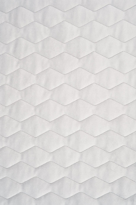 Klar snövit magic velvet 3D – quiltad velour med sicksackmönster (bild 2 av 8)