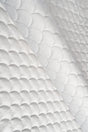 Klar snövit magic velvet 3D – quiltad velour med fjällmönster (bild 1 av 8)